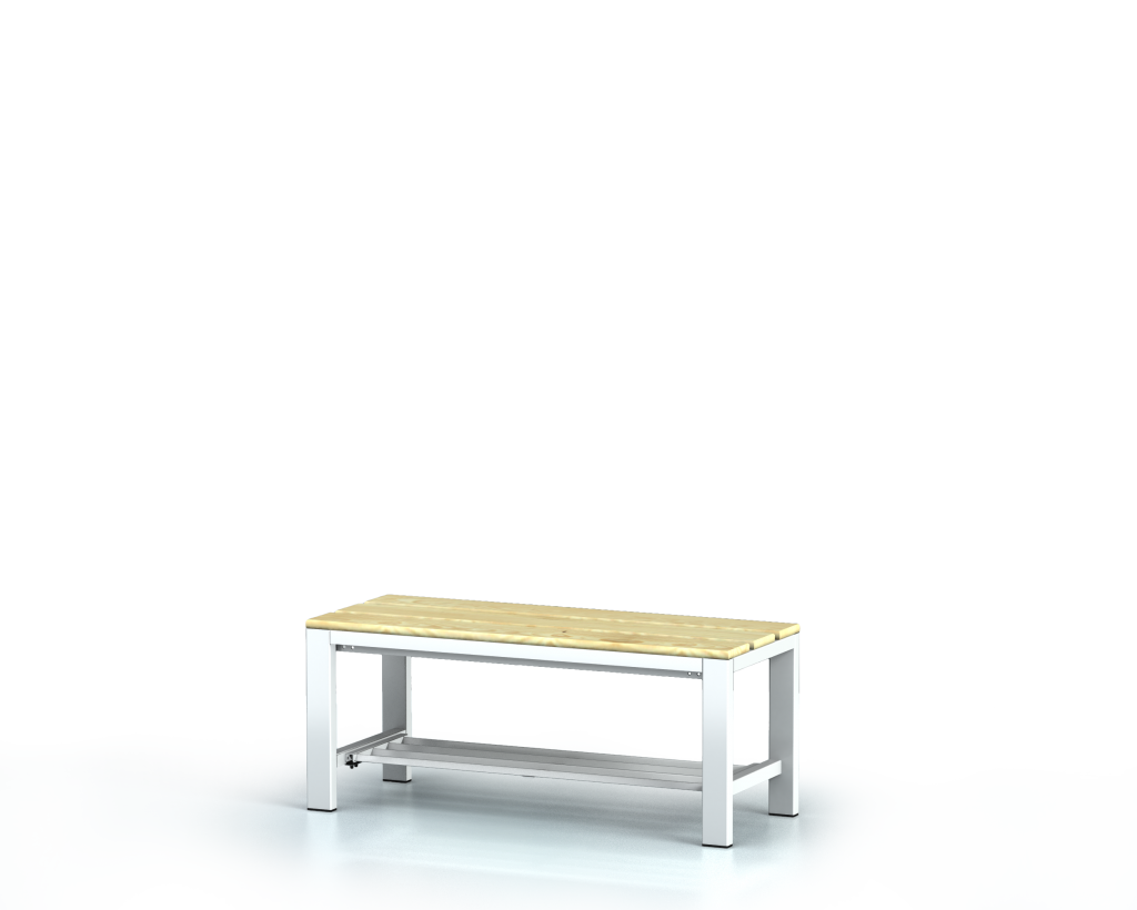 Benches with spruce sticks -  with a reclining grate 420 x 1000 x 400
